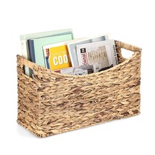 Porte-journaux robuste en jacinthe deau, panier de rangement tissé, porte-doc...