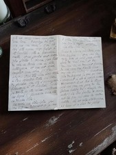 Lettre manuscrite vintage de la mère d'Yvette 1918 - Correspondance intime de gu