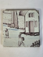 Carreau de faïence de Delft Néerlandais XVIIIème siècle