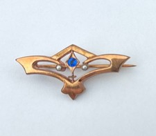 Broche Art Nouveau Plaqué Or