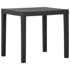 Table de Jardin Gris 79x65x72 cm Plastique Salle à Manger Extérieur vidaXL