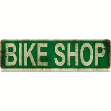 Plaque Murale Métal "BIKE SHOP" Art Déco Vintage idée cadeau magasin vélo