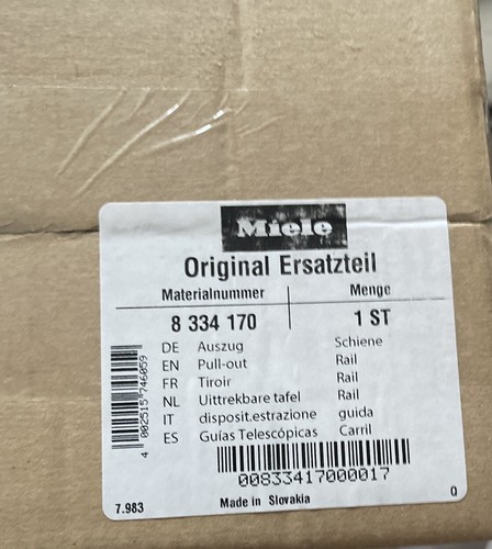 Miele tiroir rail rechts - rail,