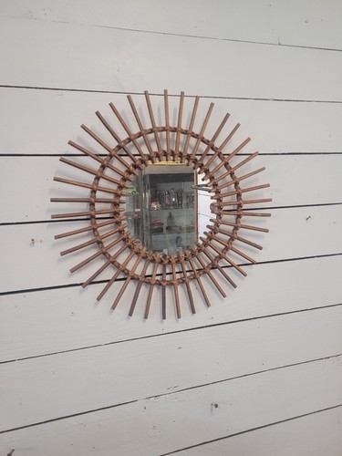 Miroir rotin soleil des - rotin,