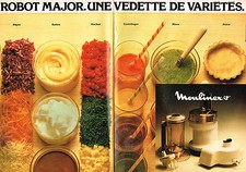 PUBLICITE ADVERTISING 054  1980  MOULINEX   le robot major   ( 2 pages)