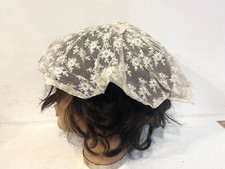 Ancien chapeau bonnet en Dentelle Costume époque 1900