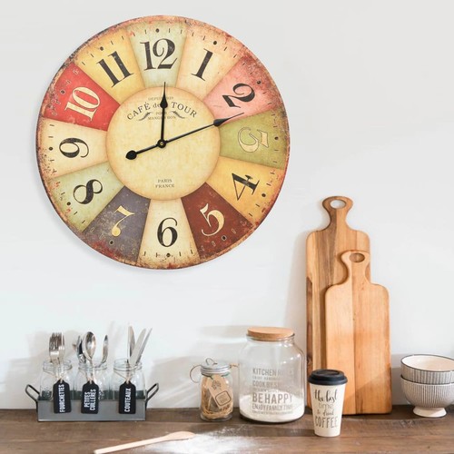 Horloge murale vintage cm - horloge,