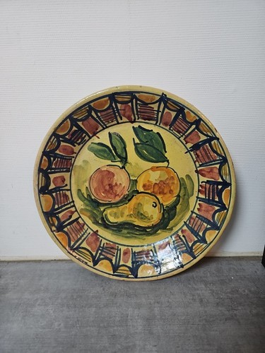 Grand plat faïence - plat, en