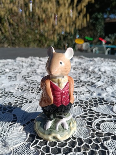 Figurine porcelaine souris - porcelaine,