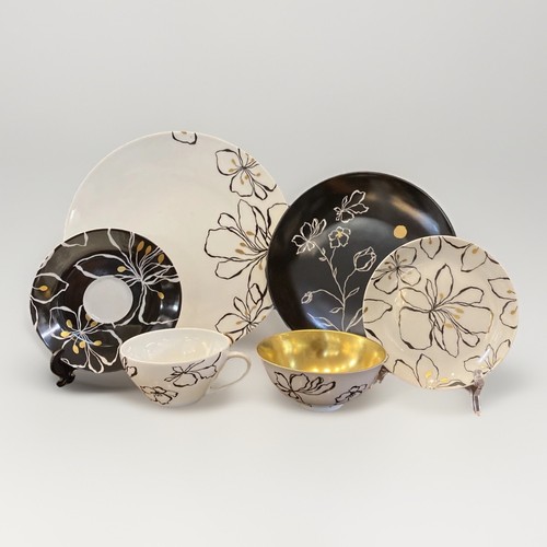 6pc bernardaud noir - 6pc, noir”