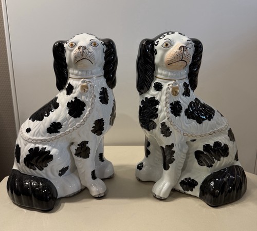 Ancienne paire chiens - ancienne,