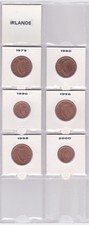 LOT DE 6 PIÈCES IRLANDE MONTÉES SOUS CARTONS HB 1979 à 2000