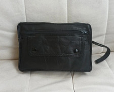 sacoche homme moyenne - noir - cuir agneau