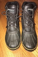 TOTES Weather Protectors Boots Duck Leather Rubber Waterproof Shoes Mens Sz 12 #