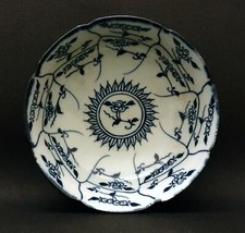 BLUE AND WHITE FLOWERS CHINESE PLATE SIGN