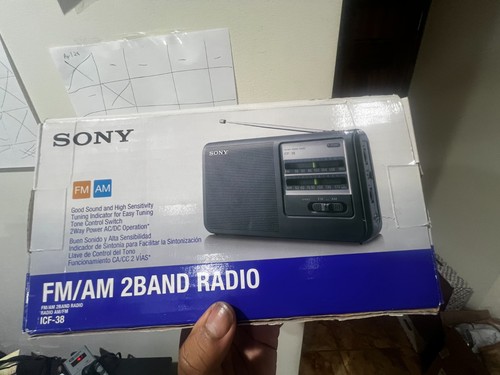 Sony icf38 portable fm - sony,