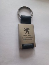 Porte clés Cuir Automobile PEUGEOT Garage Paquereau Keychain Vintage 80'