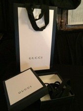 GUCCI petite boîte accessoires + sac, carte TBE ! 13 x 11 x 3,5cm