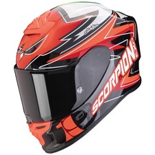 Casque de moto rouge Scorpion