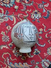 Vintage VASE Picasso STYLE CUBISTE Modernist FRANCE Pottery 