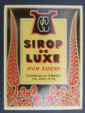 Étiquette SIROP DE LUXE