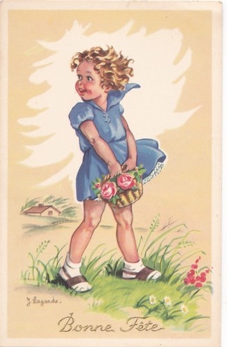 Cpa fantaisie bonne fete - bonne,