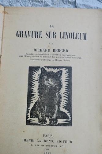 Gravure sur linoléum 1937 - linoléum,