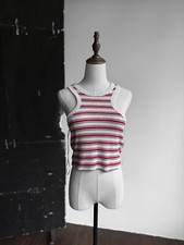 Débardeur court rayé femme