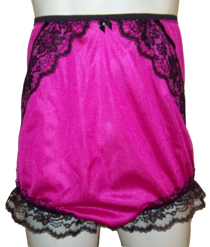 Pink black nylon tricot - &,