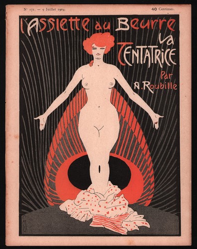 Art nouveau nude woman - nude, paris