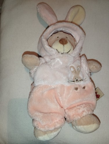 Doudou ours déguisé lapin - doudou,