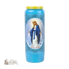 BOUGIE NEUVAINE BLEUE à la vierge miraculeuse 