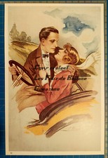 COUPLE AMOUR AUTOMOBILE SUZANNE MEUNIER  ILLUSTRATION document clipping