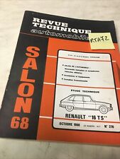 Renault 16 TS R16 R16TS Revue