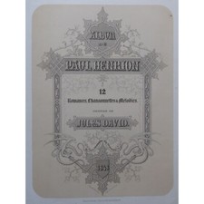 HENRION Paul Album 12 Romances