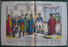 Image d'épinal Pellerin Napoléon Bonaparte aux Pyramides Campagne d' Egypte