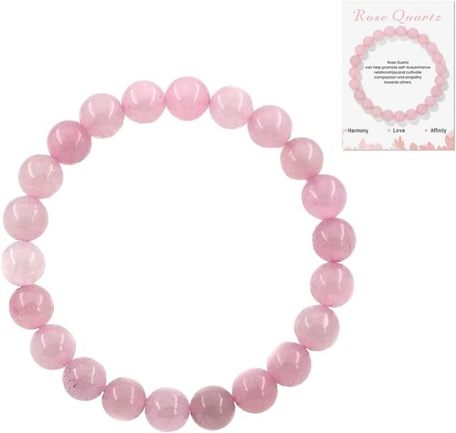 Bracelet quartz rose perles - bracelet,
