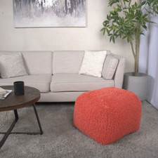 Spongy Microfiber Square Pouf