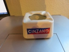 Cendrier publicitaire CINZANO céramique Italie, bistrot, vintage