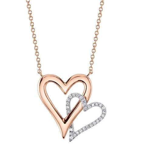 14k rose blanc diamant - 14k,