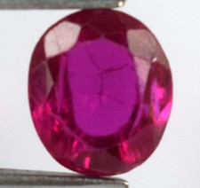 Tourmaline ovale naturelle rubellite rose 4,80 ct/10 mm pierre précieuse cert...