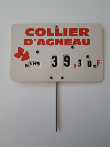 étiquette ancienne boucherie