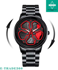 Men's Car Wheel Rotating Rim Hub Watch Montre Jante Tournante Automobile étrier