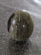 OEUF VERT/NOIR EN ONYX MARBRE
