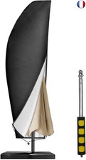 Ceisazira Noir Housse Parasol Déporté Imperméable, Bache de Protection Ex