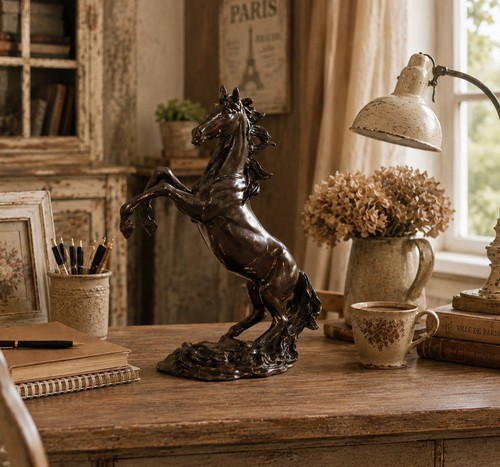 Statue figurine cheval style - statue,