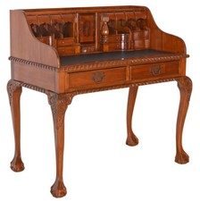 Secretaire bureau bois d'acajou antique style Avec tiroirs beaucoup d'étagères