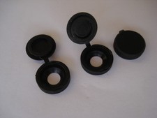 Lot de 10 cache vis coloris noir PVC fixation invisible cache écrou à clipser 