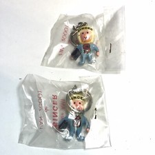 2 porte clés figurine Cosmonaute SINGER  Keychain Vintage 70’s Neuf