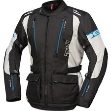 IXS Lorin-ST Veste De Moto Pour Hommes Imperméable Touring Noir-Gris Clair-Bleu